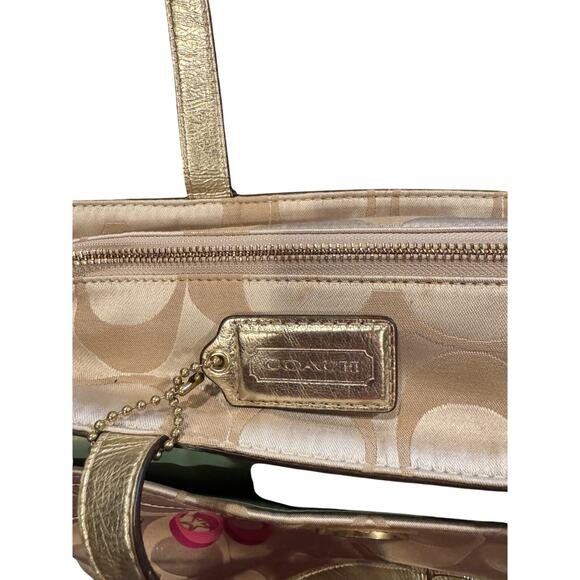 Coach Purse Signature C Graffiti Multi-Functional Diaper Bag Beige - Picture 3 of 10
